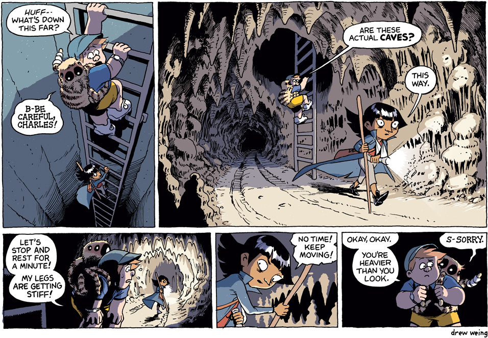Suddenly spelunking. 
